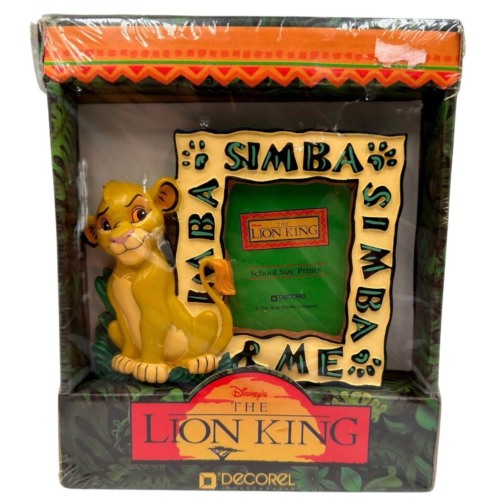 Vintage Disney The Lion King Simba & Me Picture Frame Decorel 7102D New Sealed